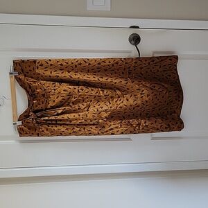 Vici In Awe Satin Printed Wrap Midi Skirt Size Medium